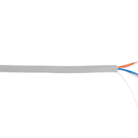 Кабель NETLAN U/UTP 2 пары, Кат.5 (Класс D), 100МГц, одножильный, BC (чистая медь), внутренний, PVC нг(B), серый, 305м