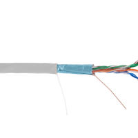 Кабель NETLAN F/UTP 4 пары, Кат.5e (Класс D), 100МГц, одножильный, BC (чистая медь), внутренний, PVC нг(B), серый, 305м