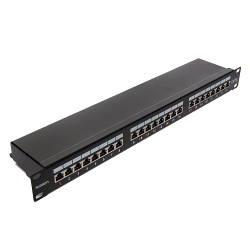 Патч-панель TWINKOM 19, 1U, STP, 24 порта, 5e