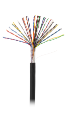 Кабель NETLAN U/UTP 25 пар, Кат.5 (Класс D), 100МГц, одножильный, BC (чистая медь), внешний, PE до -40C, черный, 305м