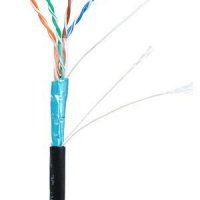 Кабель NETLAN F/UTP 4 пары, Кат.5e (Класс D), 100МГц, одножильный, BC (чистая медь), внешний, PE до -40C, черный, 305м