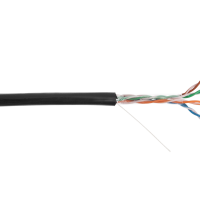 Кабель NETLAN U/UTP 4 пары, Кат.5e (Класс D), 100МГц, одножильный, BC (чистая медь), внешний, PE до -40C, черный, 305м
