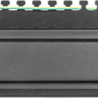 Коммутационная панель NETLAN 19, 1U, 24 порта, Кат.5e (Класс D), 100МГц, RJ45/8P8C, 110/KRONE, T568A/B, экранированная, черная