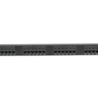 Коммутационная панель ULAN 19, 1U, 24 порта, Кат.5e (Класс D), 100МГц, RJ45/8P8C, 110/KRONE, T568A/B, неэкранированная, черная